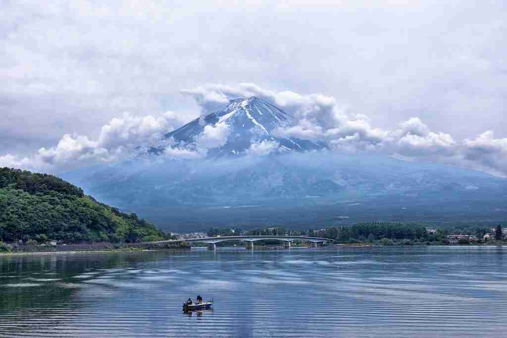 japan, mountain, lake