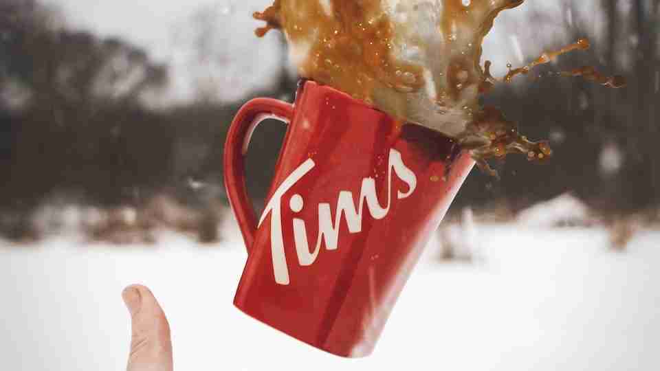 red Tims ceramic mug