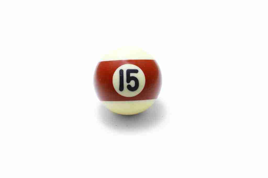 ball, yellow, pool with number 15