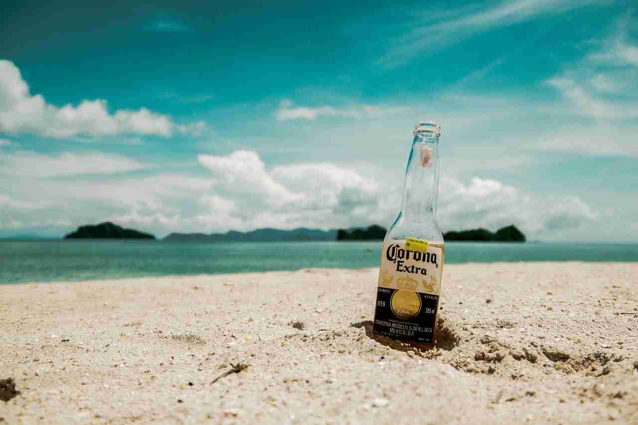 beach, beer, bottle