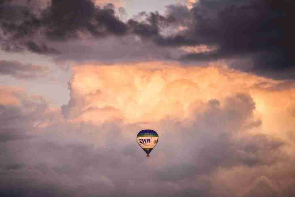 hot weather balloon under the clouds