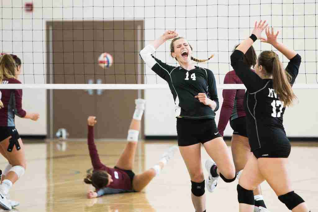 image of women playing volleyball inside court : Fun Facts About Volleyball