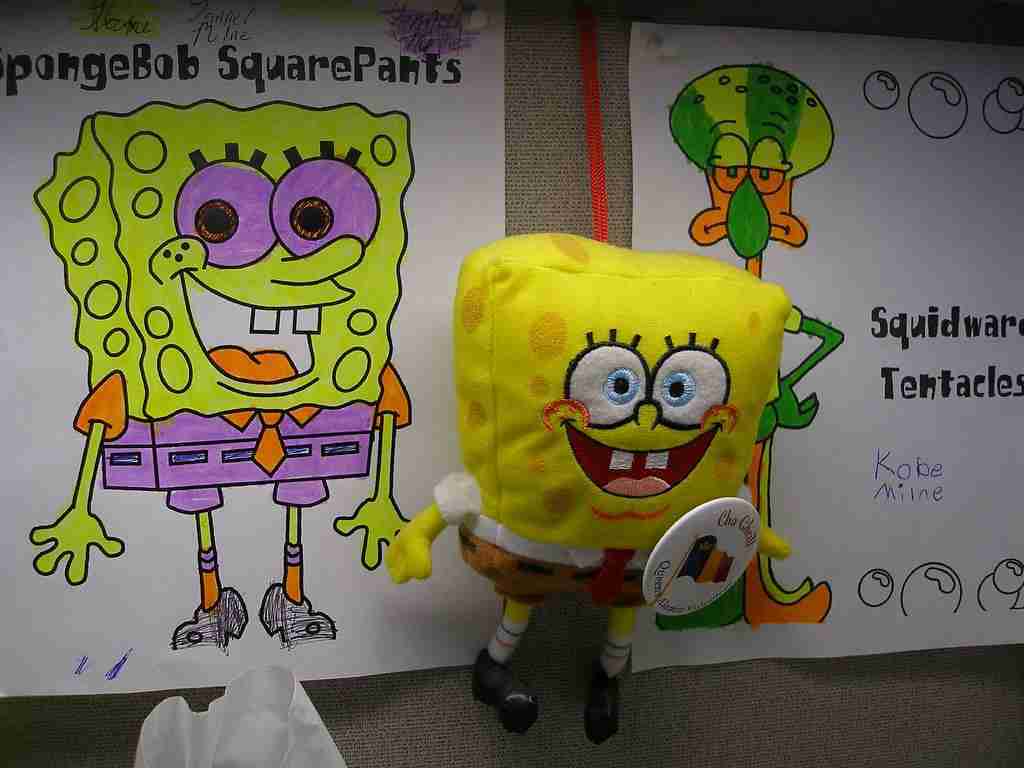 SpongeBob portrait on a wall : Fun Facts About SpongeBob