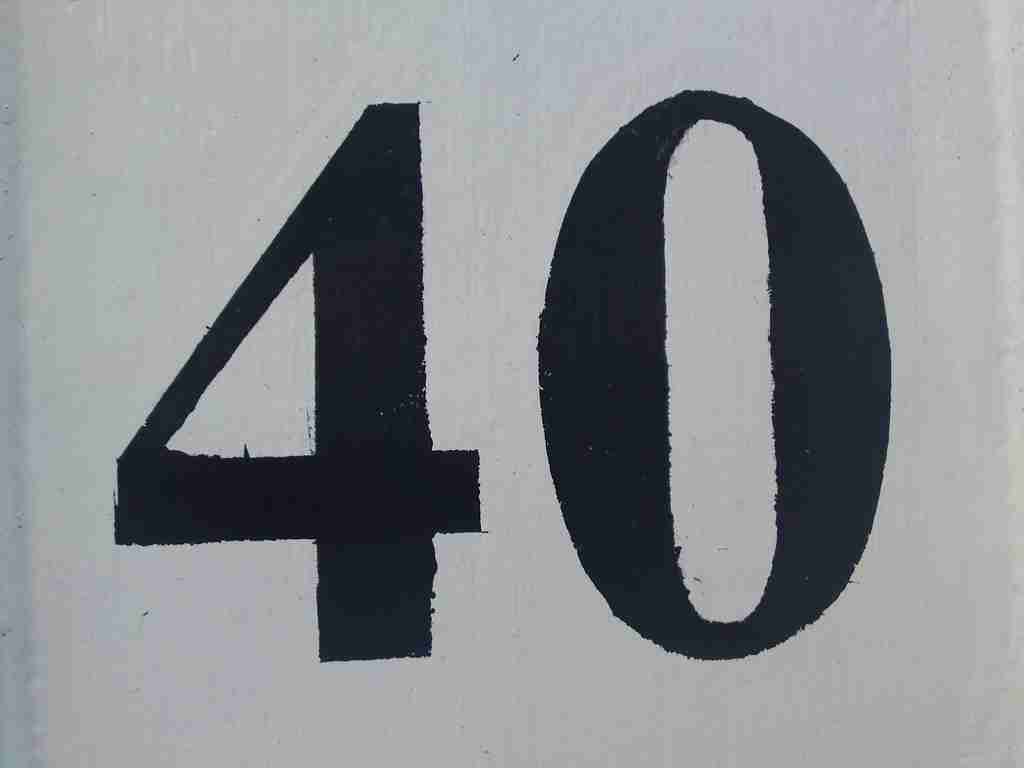 number 40 on wall