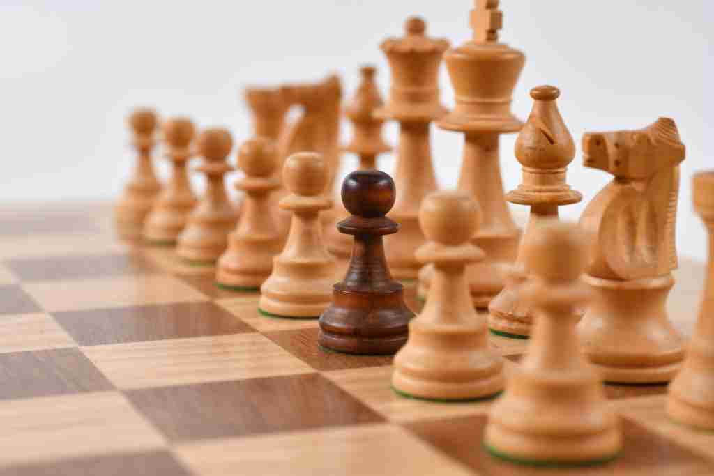 chess peace's on chess board 