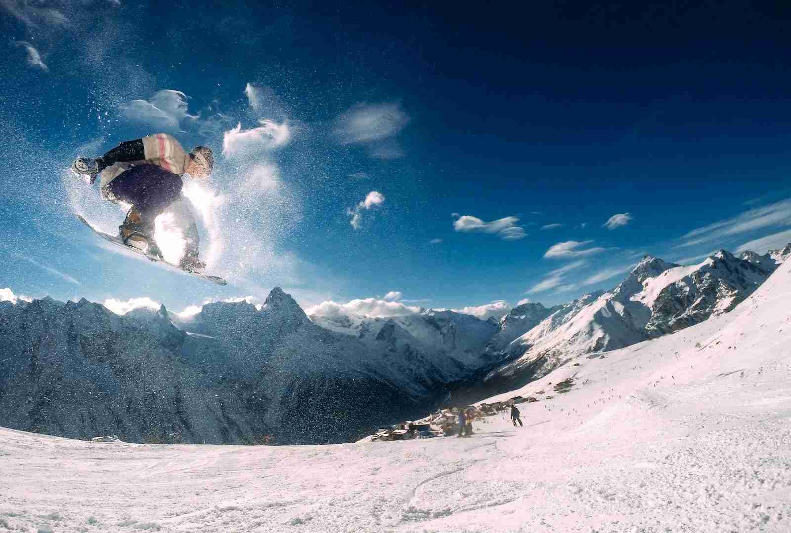 Man Snowboarding