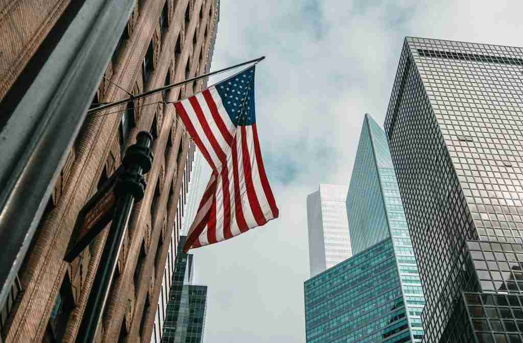 low angle photo of flag of U.S.A.