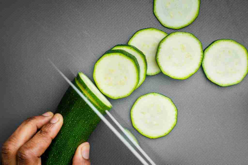 sliced cucumber on black textile