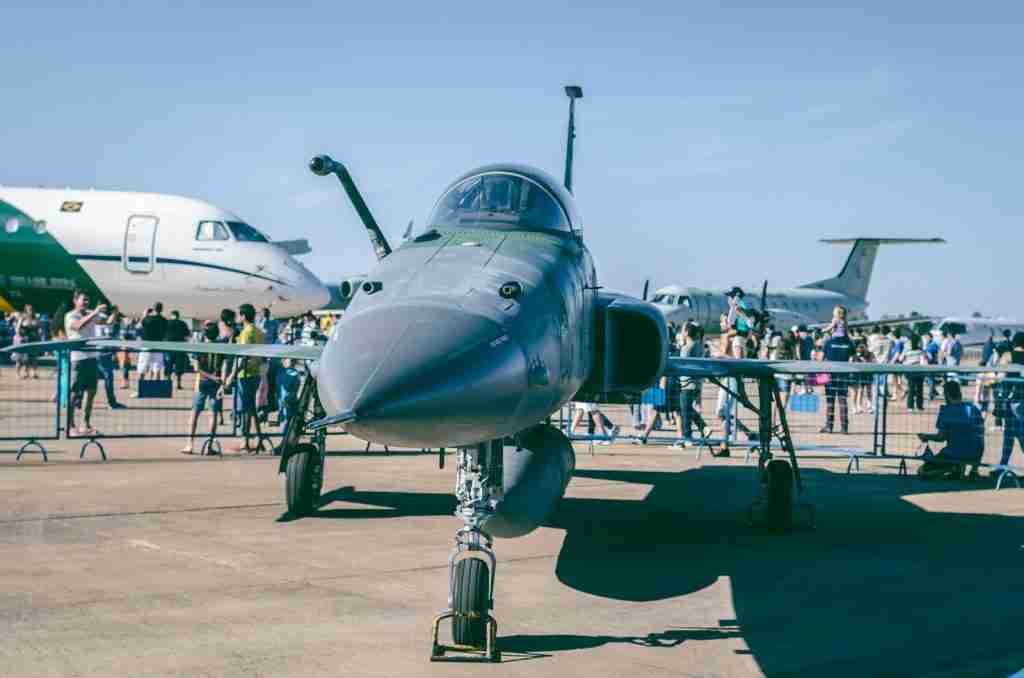 Gray Fighter Jet on Airstrip