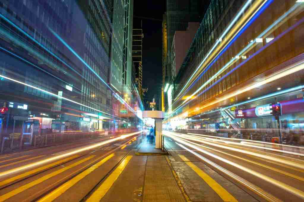 time-lapse photography of street